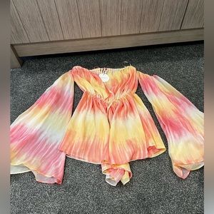 NWT Luxxel Bell Sleeve Romper